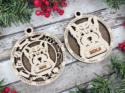 Pomapoo Personalized Dog Ornament