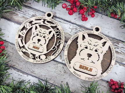Pomapoo Personalized Dog Ornament