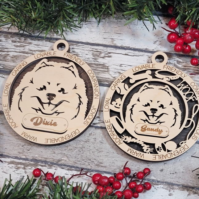 Pomeranian Personalized Dog Ornament