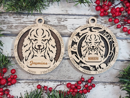 Poodle Personalized Dog Ornament