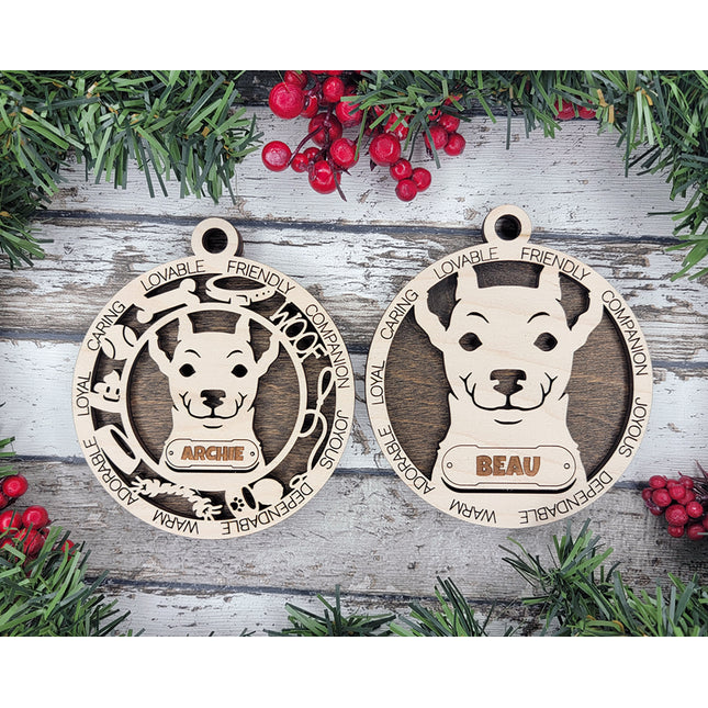 Rat Terrier Personalized Dog Ornament