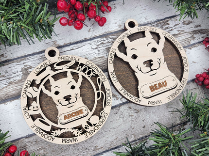 Rat Terrier Personalized Dog Ornament