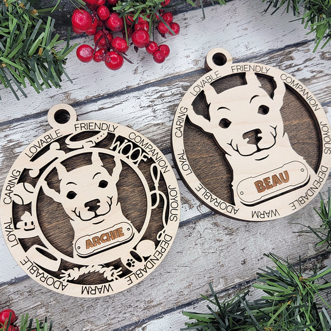Rat Terrier Personalized Dog Ornament
