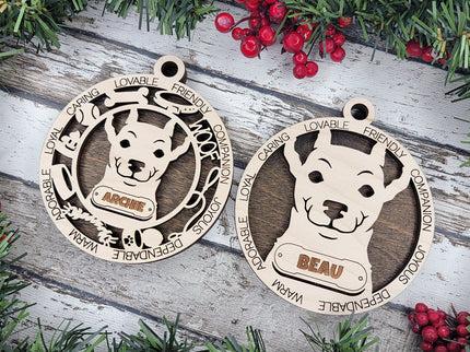 Rat Terrier Personalized Dog Ornament