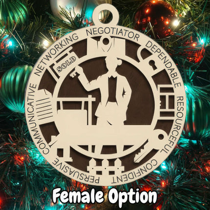 Real Estate Agent Personalized Occupation Ornament