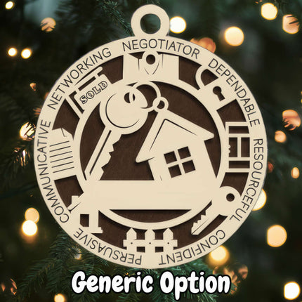 Real Estate Agent Personalized Occupation Ornament