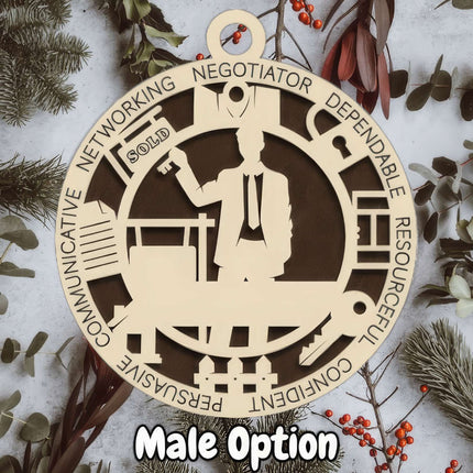 Real Estate Agent Personalized Occupation Ornament