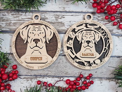 Rhodesian Ridgeback Personalized Dog Ornament