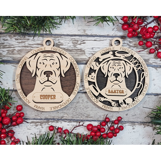 Rhodesian Ridgeback Personalized Dog Ornament