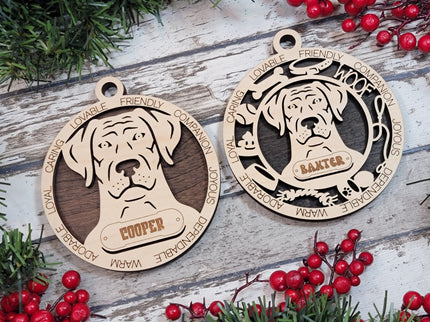 Rhodesian Ridgeback Personalized Dog Ornament