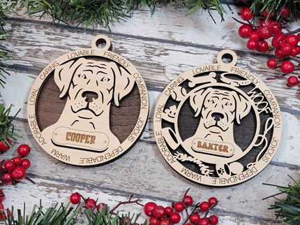 Rhodesian Ridgeback Personalized Dog Ornament