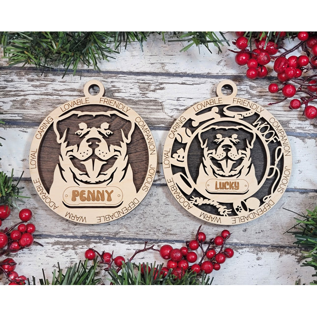 Rottweiler Personalized Dog Ornament
