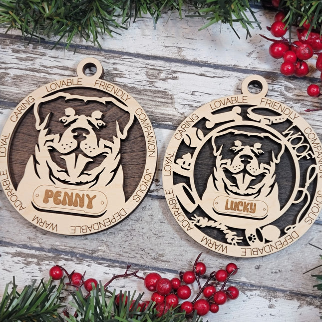 Rottweiler Personalized Dog Ornament