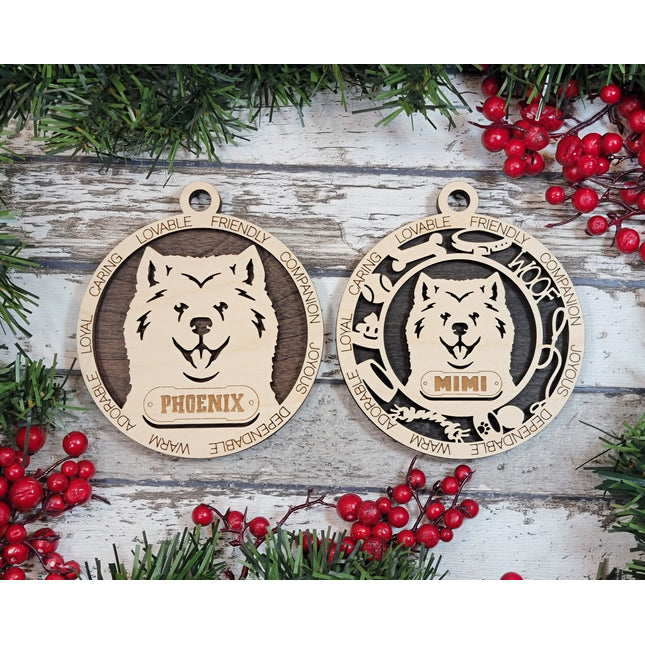 Samoyed Personalized Dog Ornament