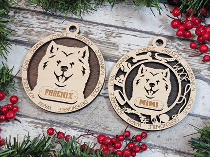 Samoyed Personalized Dog Ornament