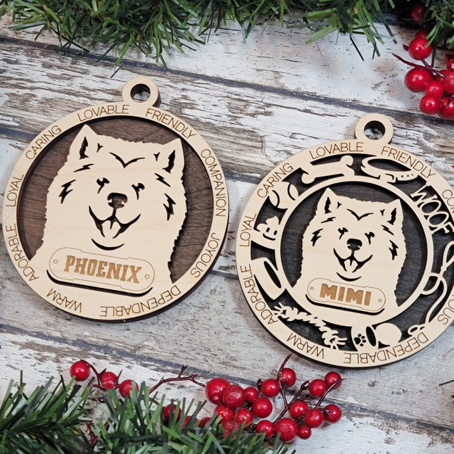 Samoyed Personalized Dog Ornament