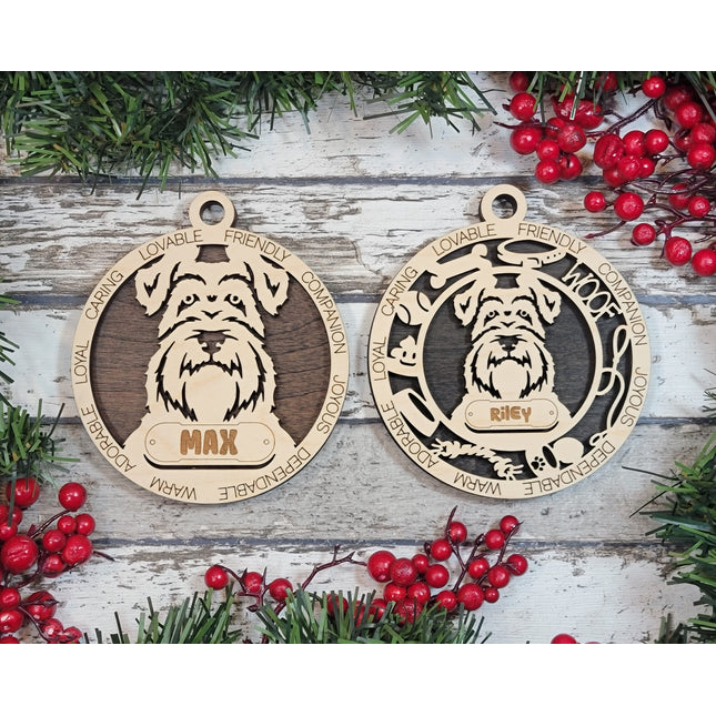 Schnauzer Personalized Dog Ornament