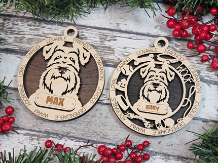 Schnauzer Personalized Dog Ornament