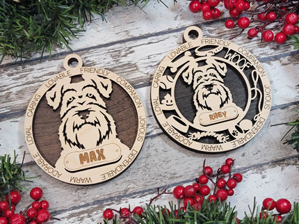 Schnauzer Personalized Dog Ornament