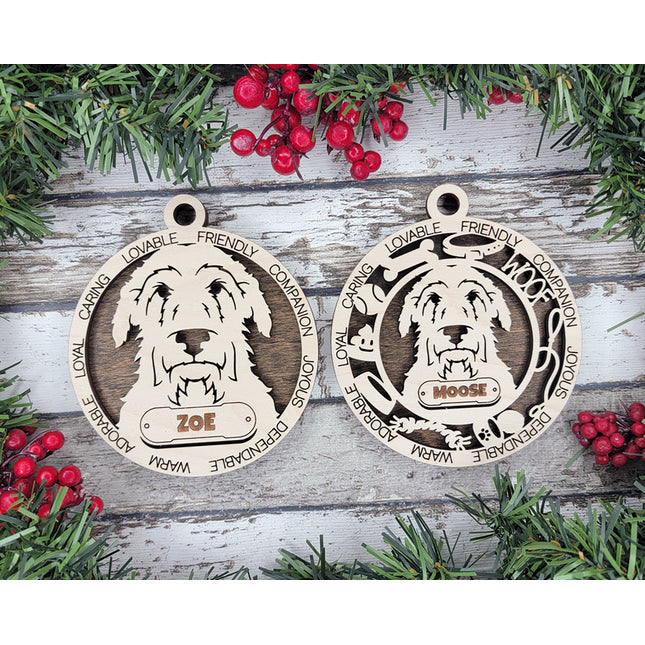 Scottish Deerhound Personalized Dog Ornament