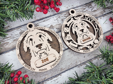 Scottish Deerhound Personalized Dog Ornament