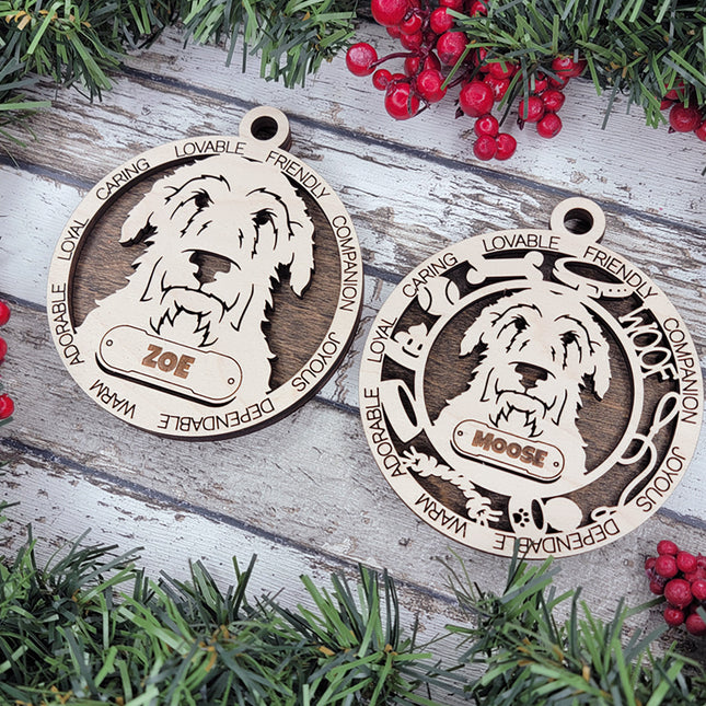 Scottish Deerhound Personalized Dog Ornament