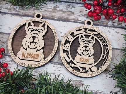 Scottish Terrier Personalized Dog Ornament