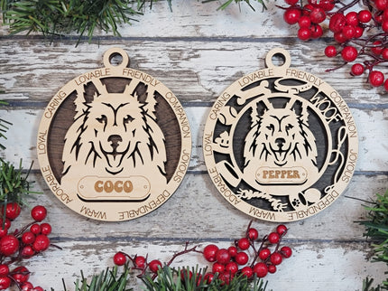 Shetland Sheepdog Personalized Dog Ornament