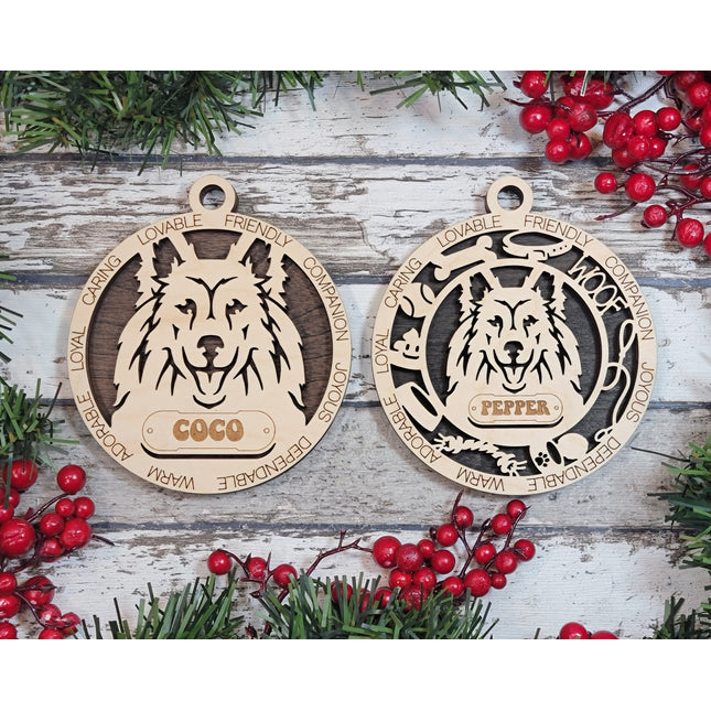 Shetland Sheepdog Personalized Dog Ornament