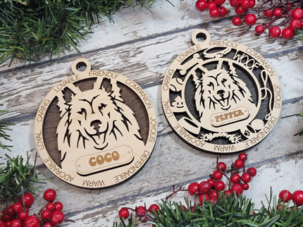 Shetland Sheepdog Personalized Dog Ornament