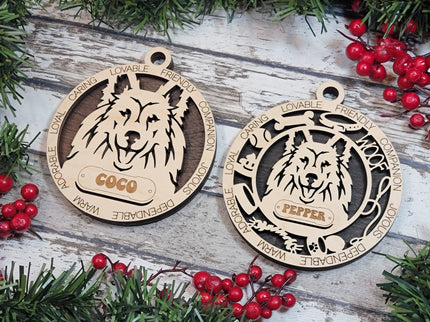 Shetland Sheepdog Personalized Dog Ornament