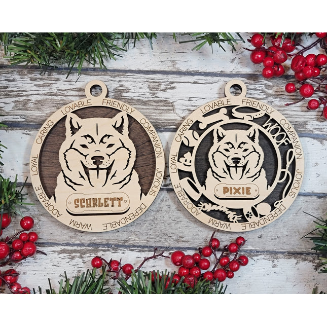 Shiba Inu Personalized Dog Ornament