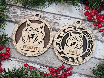 Shiba Inu Personalized Dog Ornament