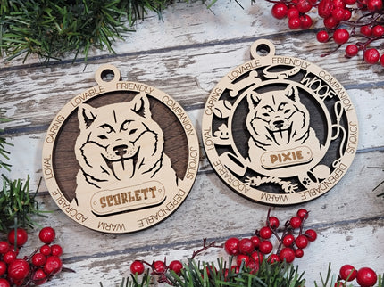 Shiba Inu Personalized Dog Ornament