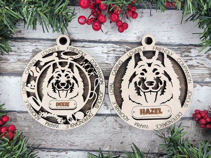 Shiloh Shepherd Personalized Dog Ornament