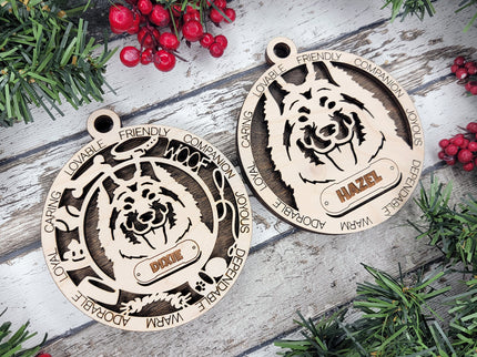Shiloh Shepherd Personalized Dog Ornament