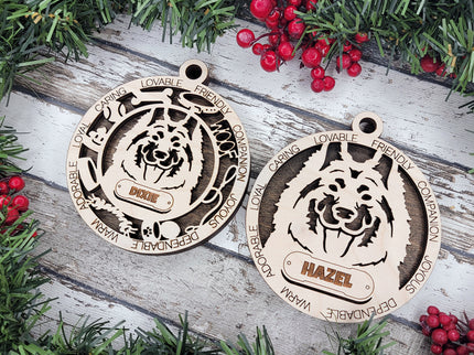 Shiloh Shepherd Personalized Dog Ornament