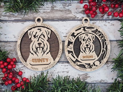 Wheaten Terrier Personalized Dog Ornament