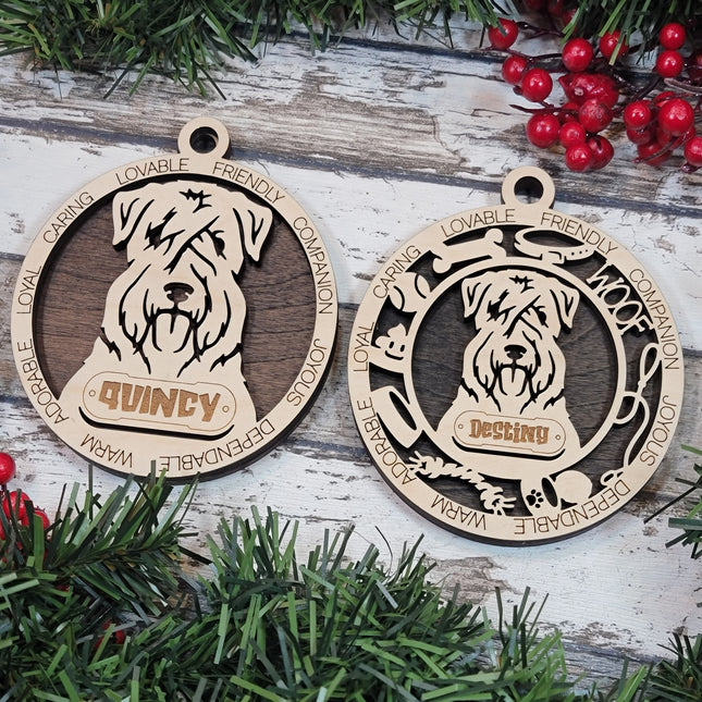 Wheaten Terrier Personalized Dog Ornament
