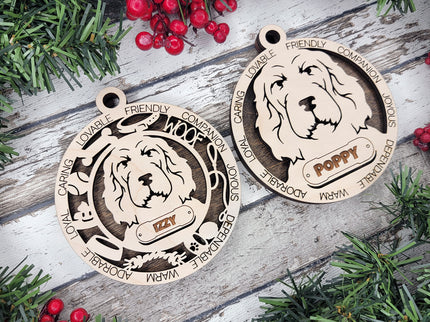 Spinone Italiano Personalized Dog Ornament
