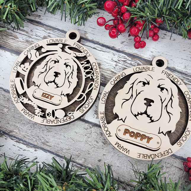 Spinone Italiano Personalized Dog Ornament