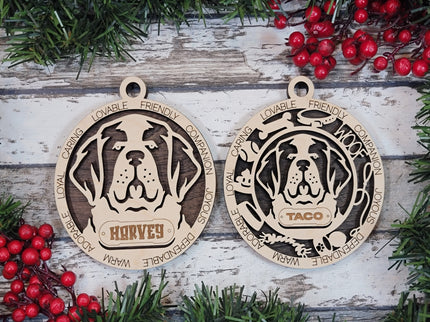 St. Bernard Personalized Dog Ornament