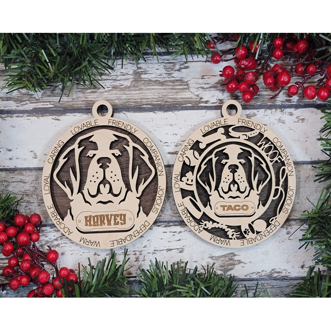 St. Bernard Personalized Dog Ornament