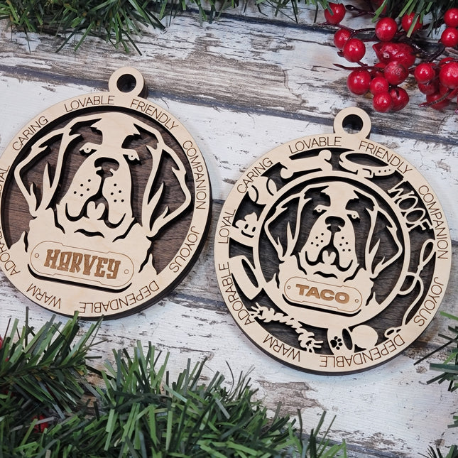 St. Bernard Personalized Dog Ornament