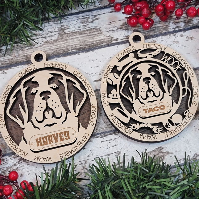 St. Bernard Personalized Dog Ornament