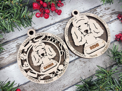 Standard Poodle Personalized Dog Ornament