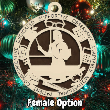 Teacher Personalized Occupation Ornament