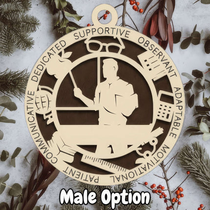 Teacher Personalized Occupation Ornament