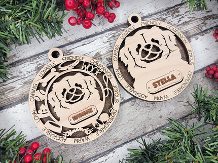 Tibetan Spaniel Personalized Dog Ornament