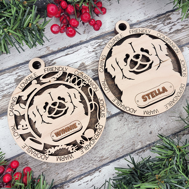 Tibetan Spaniel Personalized Dog Ornament